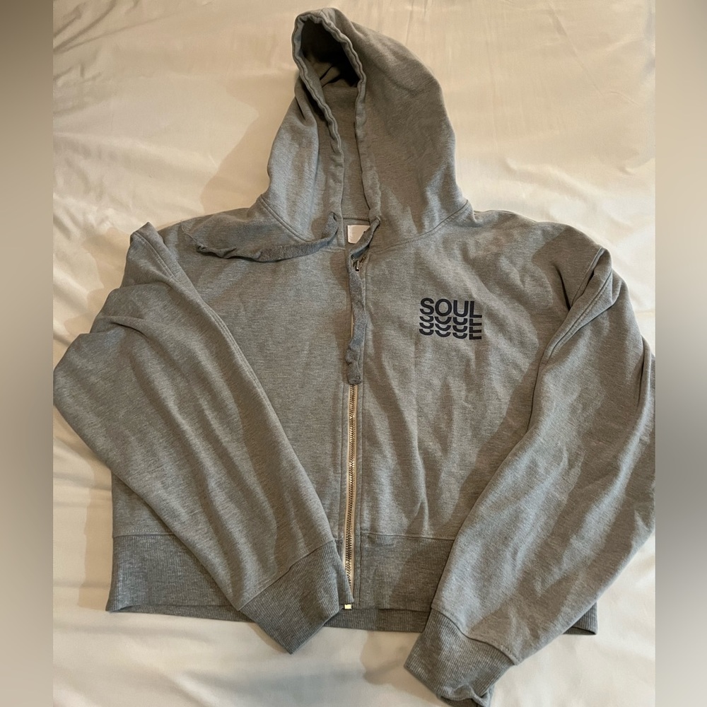 SoulCycle Cropped Zip Up Hoodie
